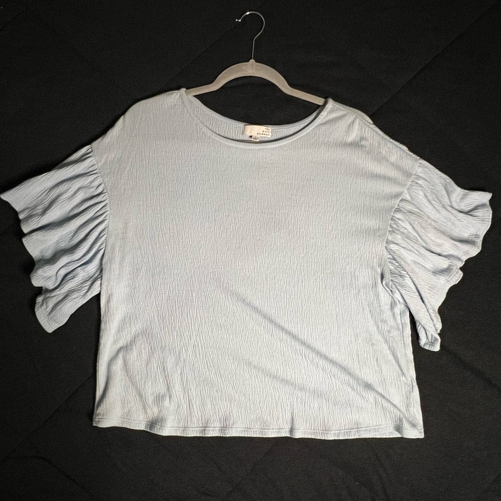 Light Blue Work Blouse. Size Large.